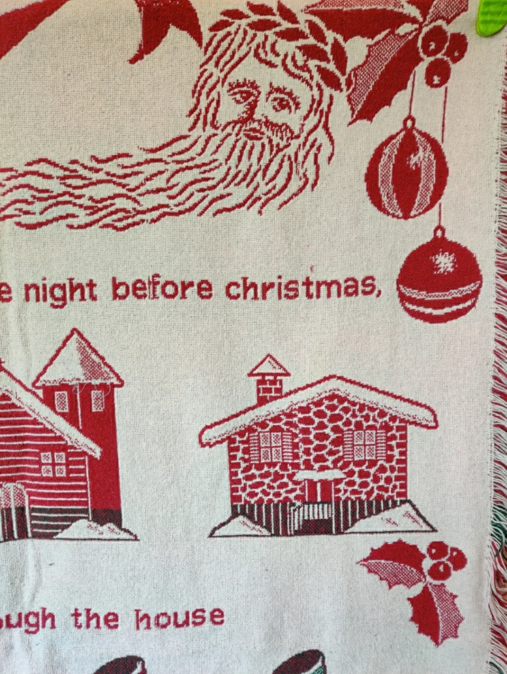 Night Before Christmas Throw Blanket Tapestry 62